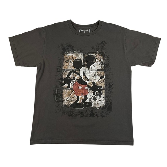 Disney Store Other - Disney Store Mickey Mouse Graphic T-Shirt Charcoal Gray Comic Strip Mens Medium